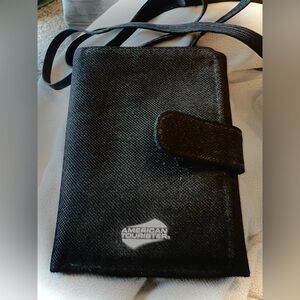 American Tourister Black Passport and Travel Document Wallet - Sleek Design